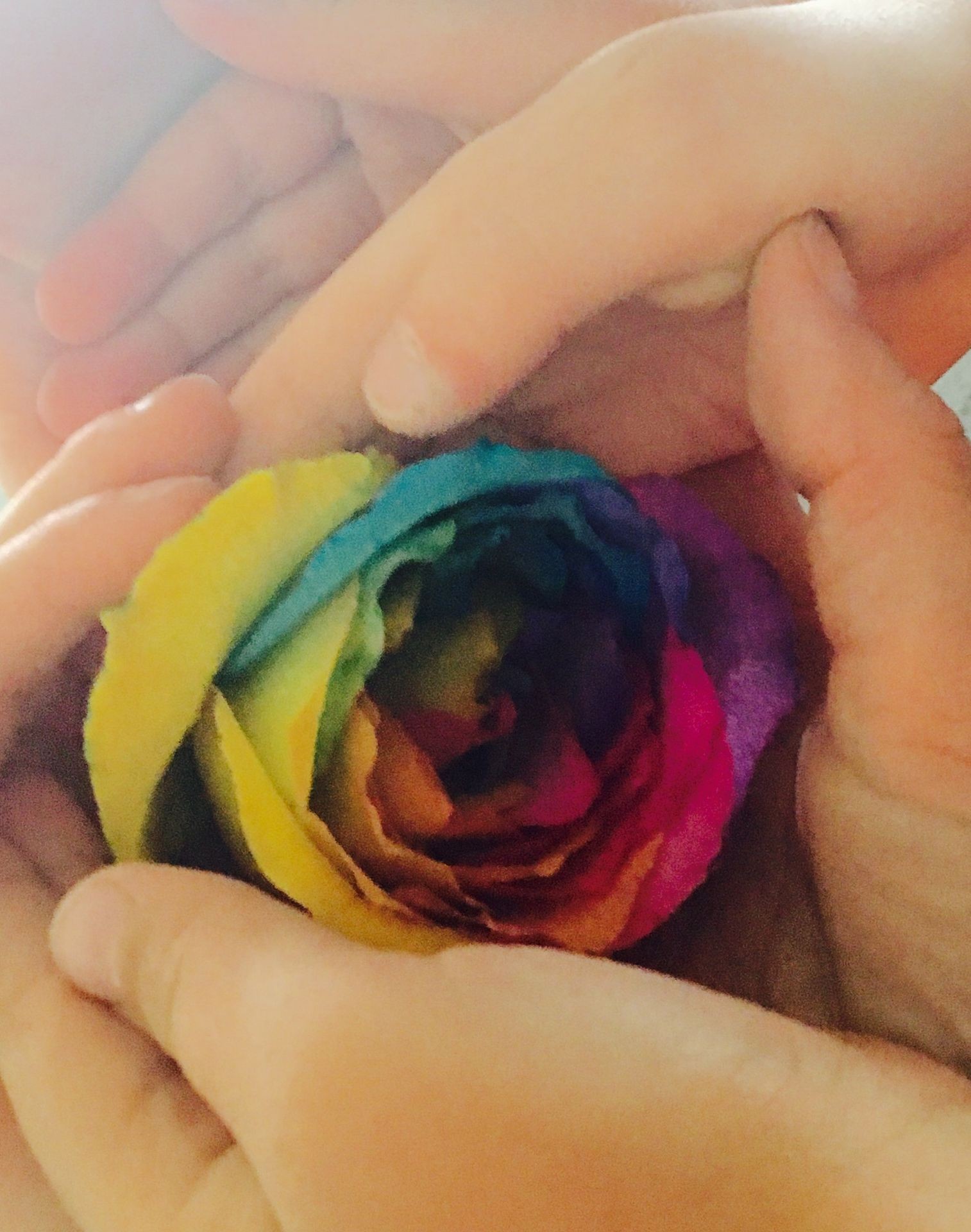 child holding flower